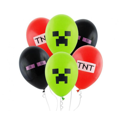 Picture of MINECRAFT LATEX BALLOONS - 6 PACK